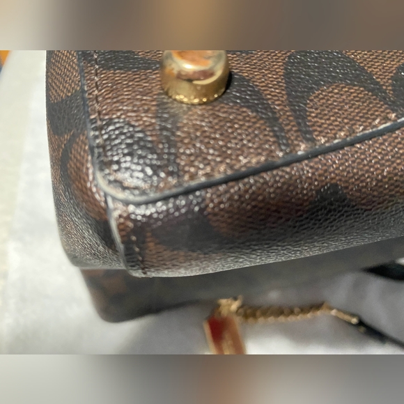 Coach Brown Cammie Chain Tote Bag New Purse - Picture 13 of 14